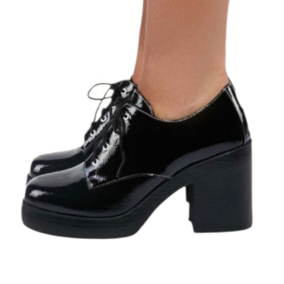 DIRTY LAUNDRY Glossy Derby Oxfords Academia Shoes - Picture 12 of 12